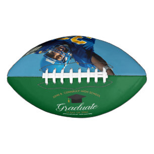Ballon De Foot Green Graduation Custom High School Graduate Photo