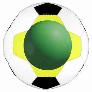 Ballon De Foot Green Sphere on Yellow Soccer Ball