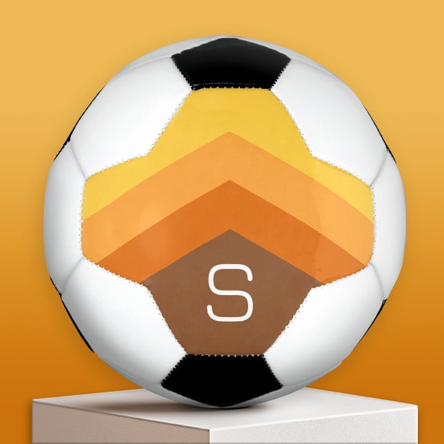 Ballon De Foot Gros fléchettes colorées Chevron avec Monogramme (Custom Soccer Ball)
