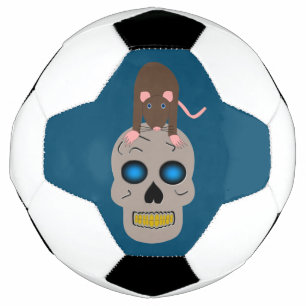 Ballon De Foot Halloween gothique du crâne et du rat