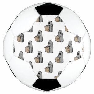 Ballon De Foot Halloween, Jolie Gris Fantôme, Trick Ou Treat, Boo