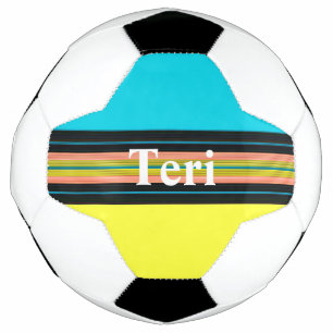 Ballon De Foot HAMbyWG - Balle de football personnalisée - Bleu J