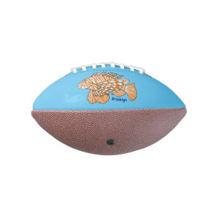 Ballon De Foot Happy lionfish cartoon illustration