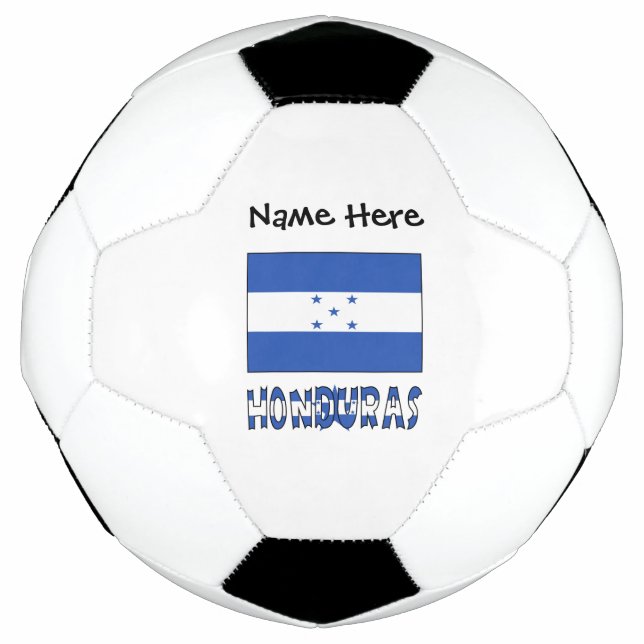 Ballon De Foot Honduras et drapeau hondurien avec votre nom Footb (Devant)