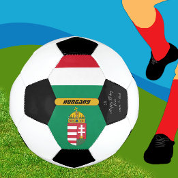 Ballon De Foot Hongrie Personnalisée, Drapeau, Bal Photo Football