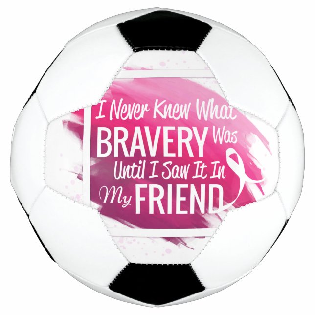 Ballon De Foot Hope Breast Cancer conscience ruban rose sur le co (Devant)