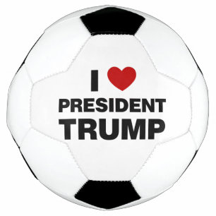 Ballon De Foot I Love Président Trump Heart