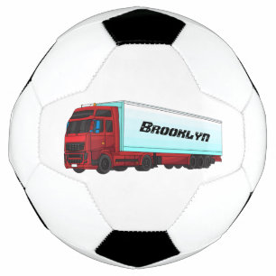 Ballon De Foot Illustration de camion remorque rouge
