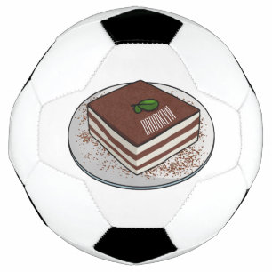 Ballon De Foot Illustration de gâteau de Tiramisu