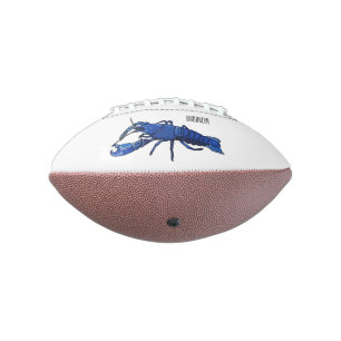 Ballon De Foot Illustration de l'écrevisse marron bleu