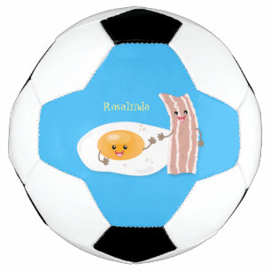 Ballon De Foot Illustration de l'oeuf de Cute kawaii et du bacon