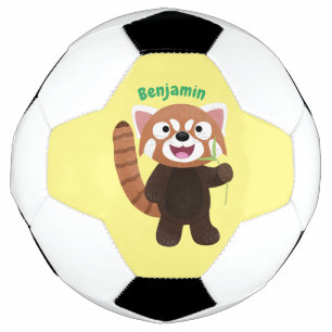 Ballon De Foot Illustration de panda rouge mignon
