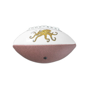 Ballon De Foot Illustration de poulpe à anneau bleu