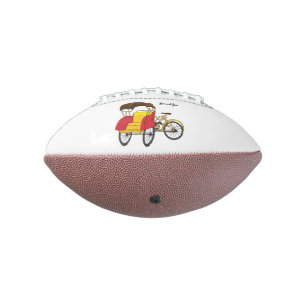 Ballon De Foot Illustration de pousse-pousse pédicab