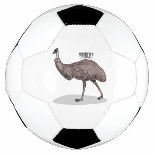 Ballon De Foot Illustration d'Emu bird