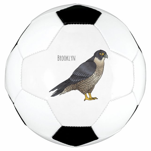 Ballon De Foot Illustration d'oiseau de faucon pèlerin (Devant)
