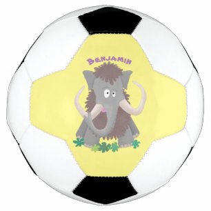 Ballon De Foot Illustration drôle de mammouth laineux