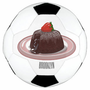 Ballon De Foot Illustration du gâteau de lave au chocolat
