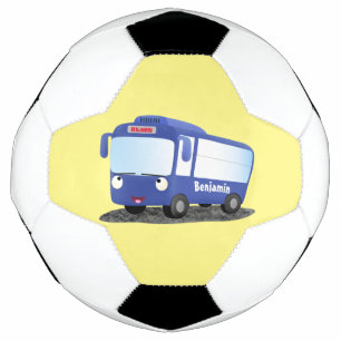 Ballon De Foot Illustration d'un bus moderne bleu mignon