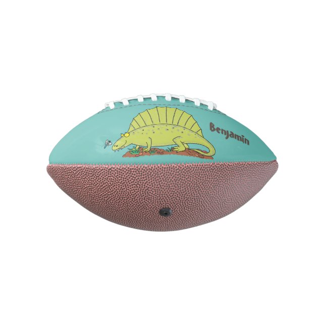 Ballon De Foot Illustration d'un dimétrodon vert mignon (Tourné à 270°)