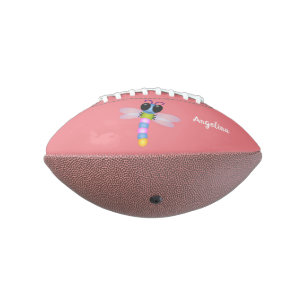 Ballon De Foot Illustration d'une libellule bleu et rose