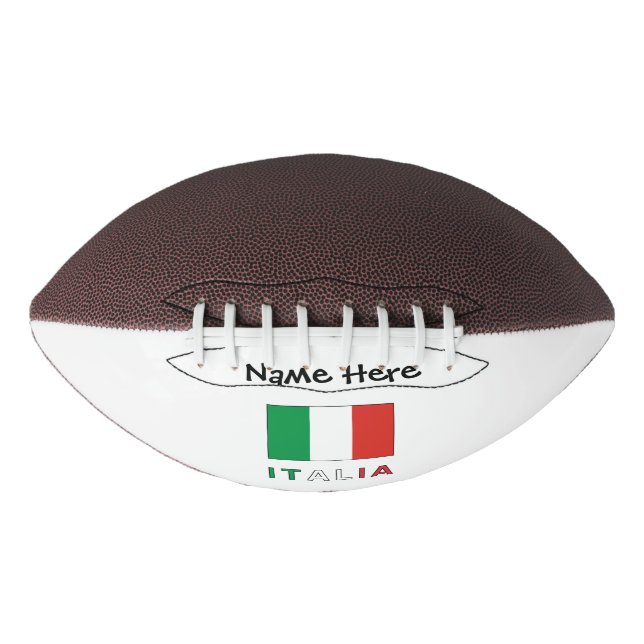 Ballon De Foot Italia e Bandiera Italiana con il Tuo Nome (Devant)
