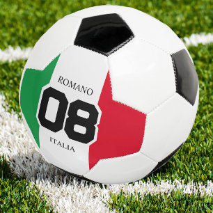 Ballon De Foot Italie Italie Drapeau Numéro d'équipe Nom Italia
