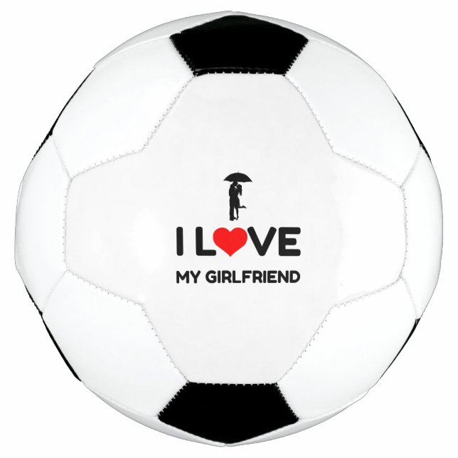 BALLON DE FOOT J'AIME MA PETITE AMIE (Devant)