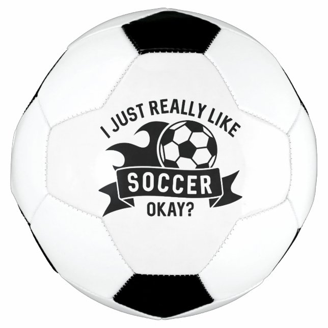 Ballon De Foot J'Aime Vraiment Le Football Ok (Devant)