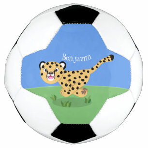 Ballon De Foot Joli bébé guépard en cours de dessin animé illustr