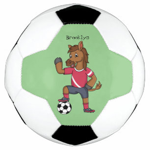 Ballon De Foot Joli cheval drôle jouant dessin de football
