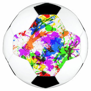 Ballon De Foot Joli motif de peinture éclaboussée coloré
