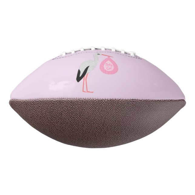 Ballon De Foot Jolie chatte rose bébé fille Stork (Tourné à 270°)