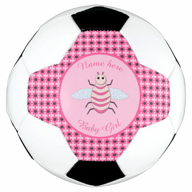 Ballon De Foot Jolie fille rose bébé Bee personnalisée