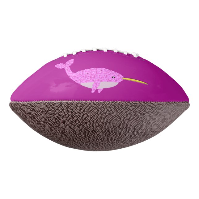 Ballon De Foot Jolie fille rose bébé Narwhal (Tourné à 270°)