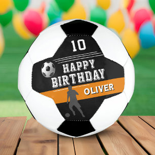 Ballon De Foot Joueur moderne Silhouette Joyeux anniversaire