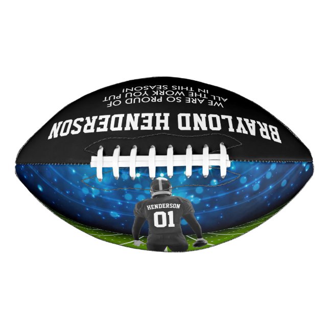 Ballon De Foot Joueur Personnalisé Black Jersey Football (Devant)