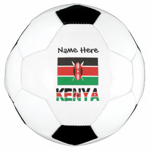 Ballon De Foot Kenya et drapeau kenyan en mosaïque avec votre nom