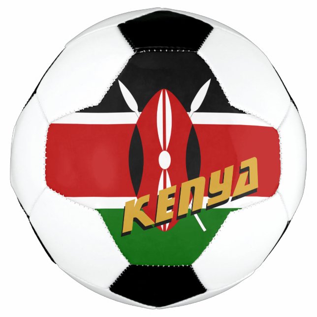 Ballon De Foot Kenya patriotique football & Drapeau kenyan / Spor (Devant)