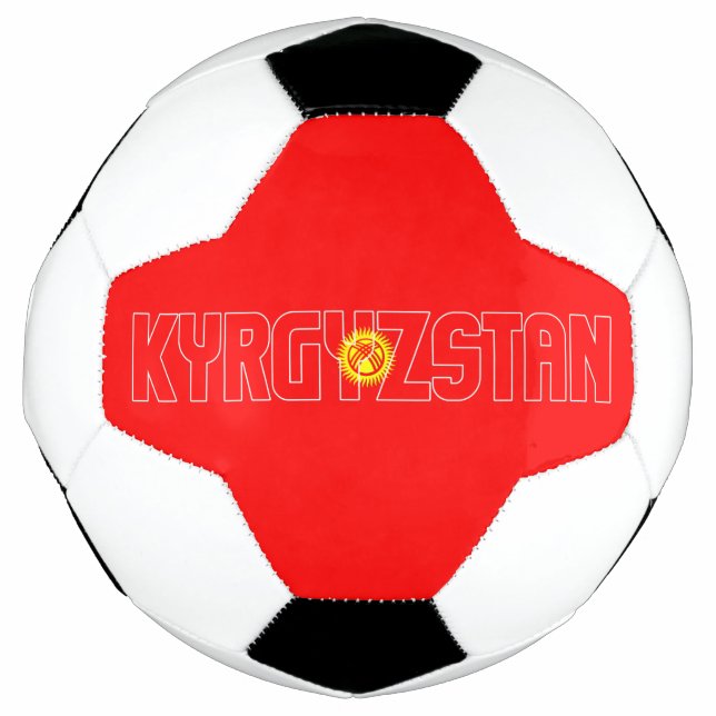 Ballon De Foot Kirghizistan Drapeau adorable patriotique (Devant)