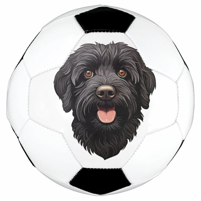 Ballon De Foot Labradoodle Chien noir (Devant)