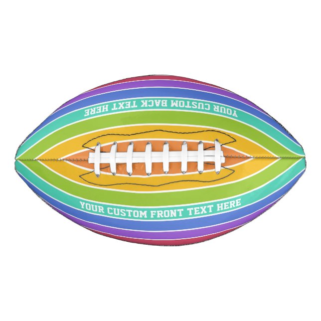 Ballon De Foot L'arc-en-ciel colore le football fait sur commande (Devant)