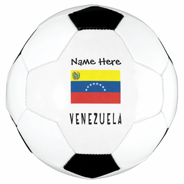 Ballon De Foot Le Venezuela et le Venezuela avec votre nom Socce (Devant)