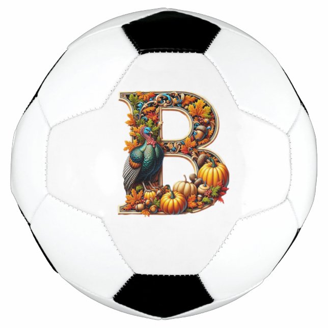 Ballon De Foot Letter B in Thanksgiving style (Devant)