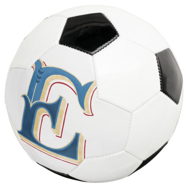 Ballon De Foot Lettre "E" Élégante Brodée (3/4)