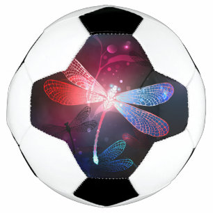 Ballon De Foot Libellule rouge lumineuse