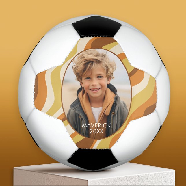 Ballon De Foot Ligne biologique Art Abstrait - 1 Photo - Couleurs (Custom Soccer Ball)