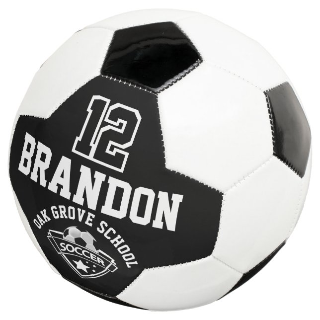 Ballon De Foot Logo de football - noir et blanc (3/4)