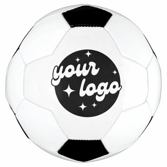 Ballon De Foot Logo d'entreprise simple en noir et blanc (Devant)