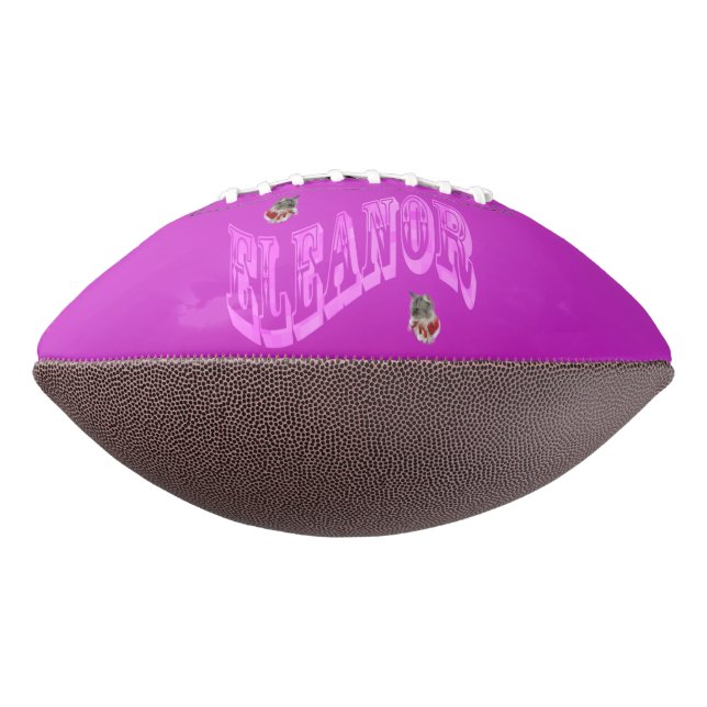 Ballon De Foot Logo du nom de l'Eleanor rose, (Tourné à 270°)